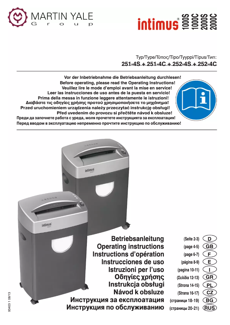 Image de la première page du manuel de l'appareil 2000 C