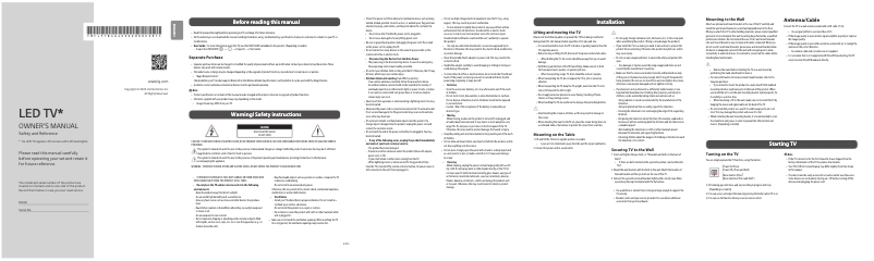 Image de la première page du manuel de l'appareil 55UQ8000PSC