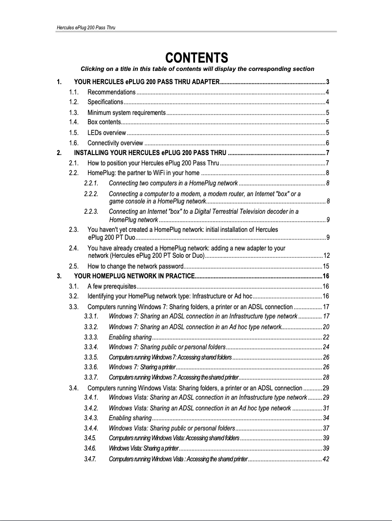 Page n°1 - Manuel utilisateur Hercules ePlug 200 Mini PT