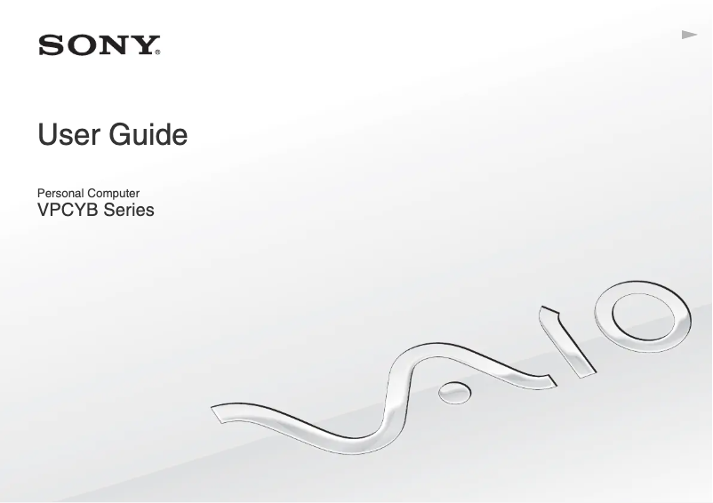 Page n°1 - Manuel utilisateur Sony Vaio VPCYB35KX