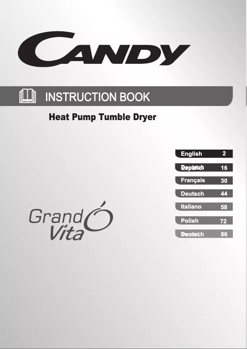 Page 1 de la notice Manuel utilisateur Candy GVS D913A2-S