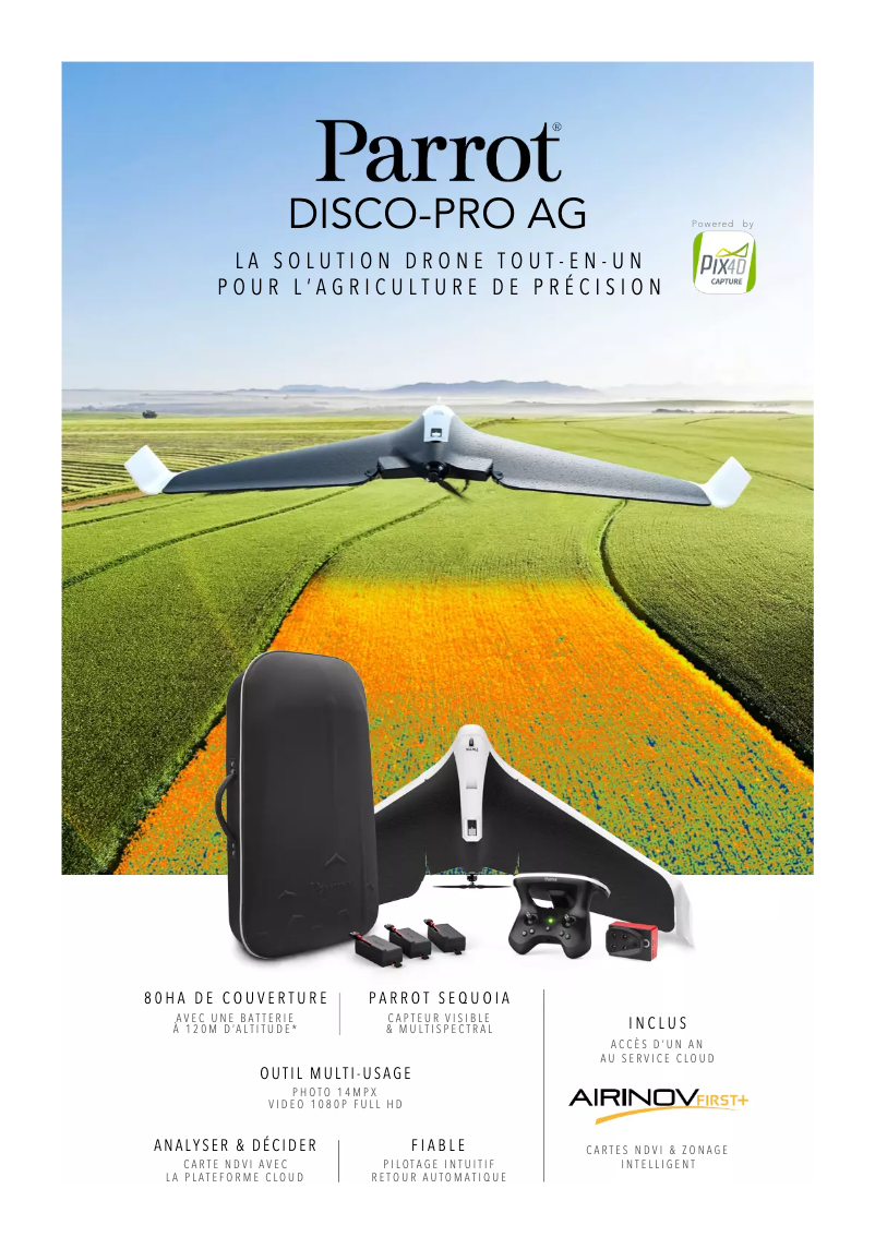 Página 1 del manual Ficha técnica Parrot Disco Pro-AG