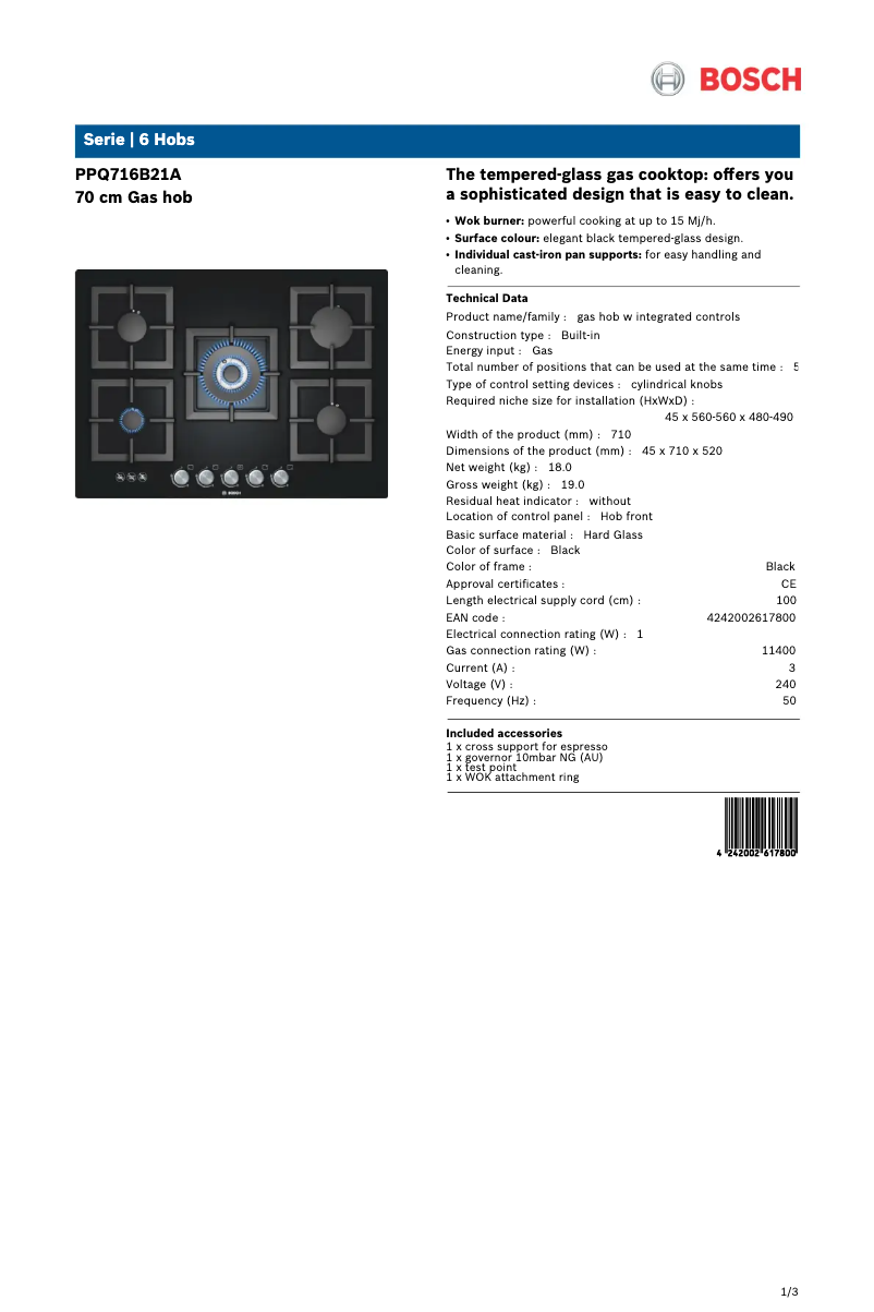 Imagen de la primera página del manual del dispositivo PPQ716B21A