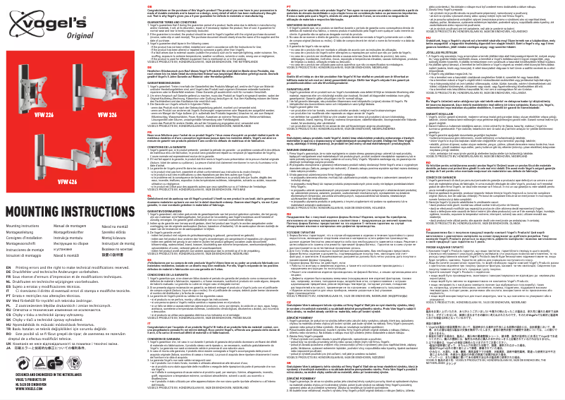 Page n°1 - Manuel utilisateur Vogel's VFW 226