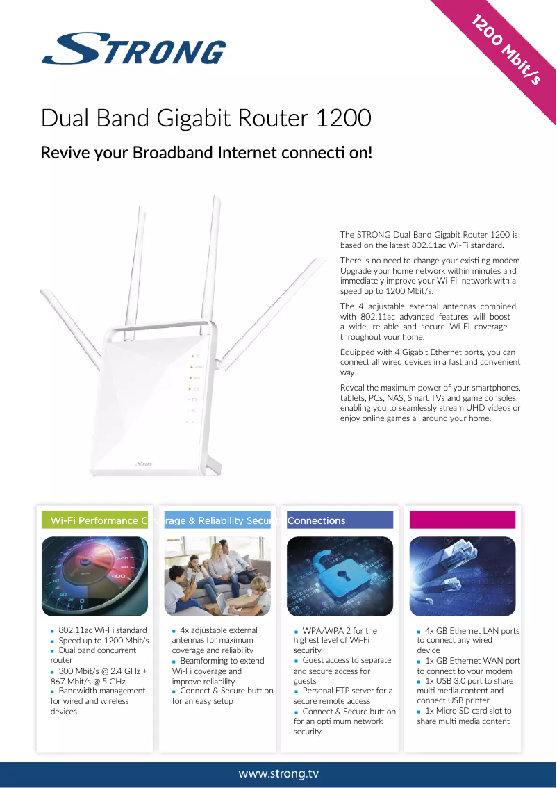 Image de la première page du manuel de l'appareil Dual Band Gigabit Router 1200