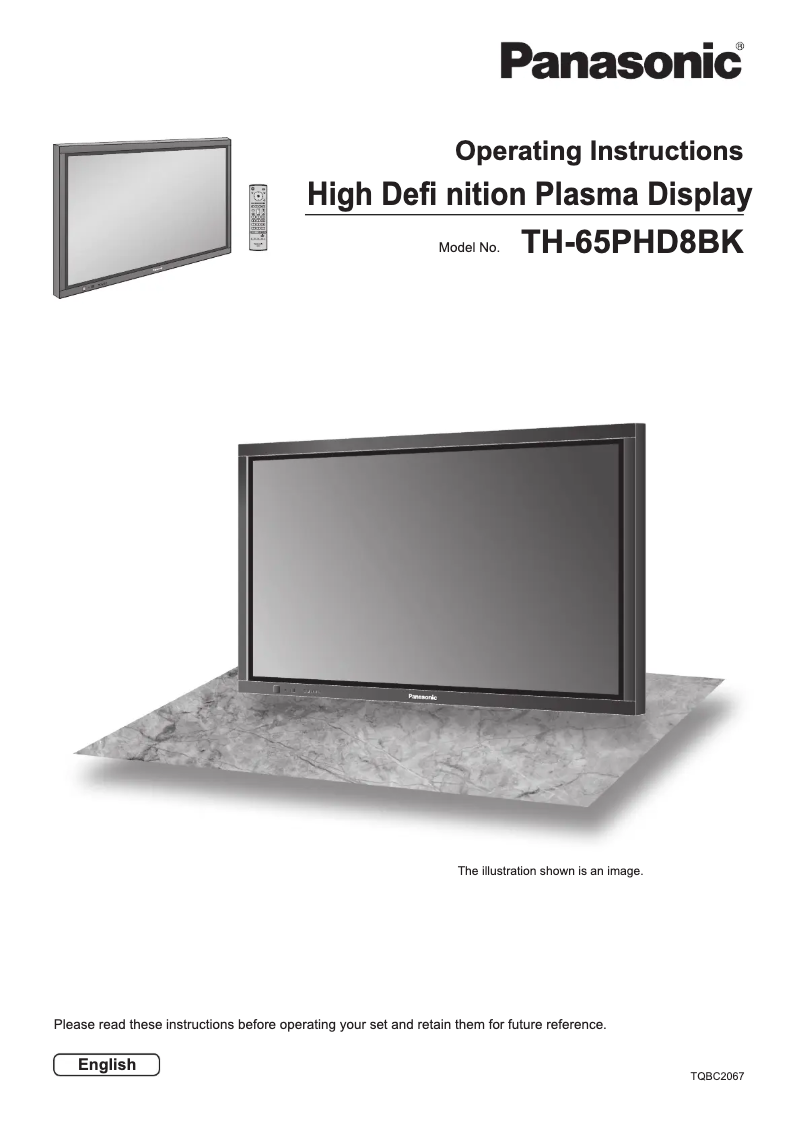 Page 1 de la notice Manuel utilisateur Panasonic TH-65PHD8BK