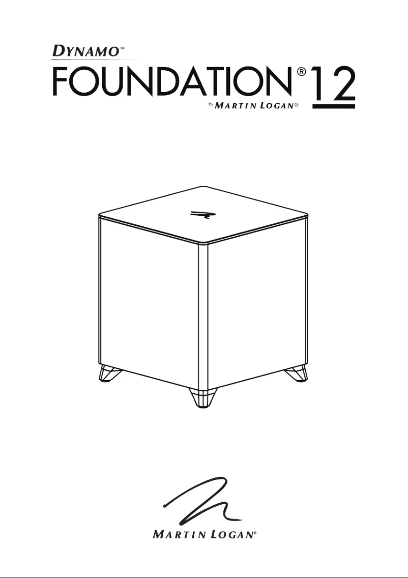 Page n°1 - Manuel utilisateur Martin Logan Dynamo Foundation 12