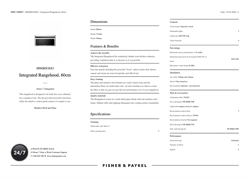 Image de la première page du manuel de l'appareil HP60IDCHX3