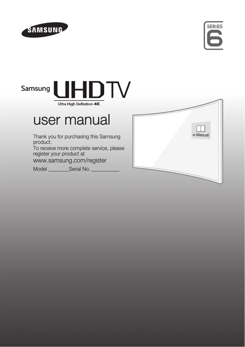 Page n°1 - Manuel utilisateur Samsung UE40JU6610U