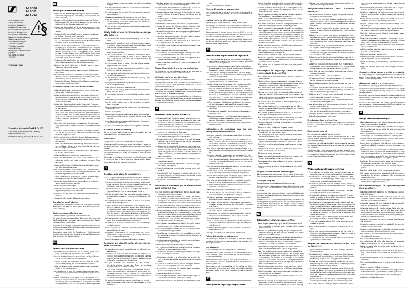 Page n°1 - Instructions de sécurité Sennheiser LM 6061