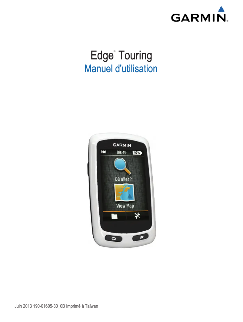 Image de la première page du manuel de l'appareil Edge Touring