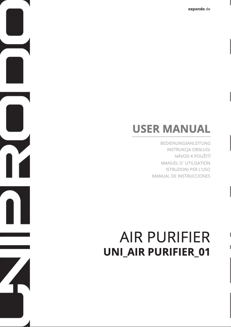 Image de la première page du manuel de l'appareil UNI_AIR PURIFIER_01