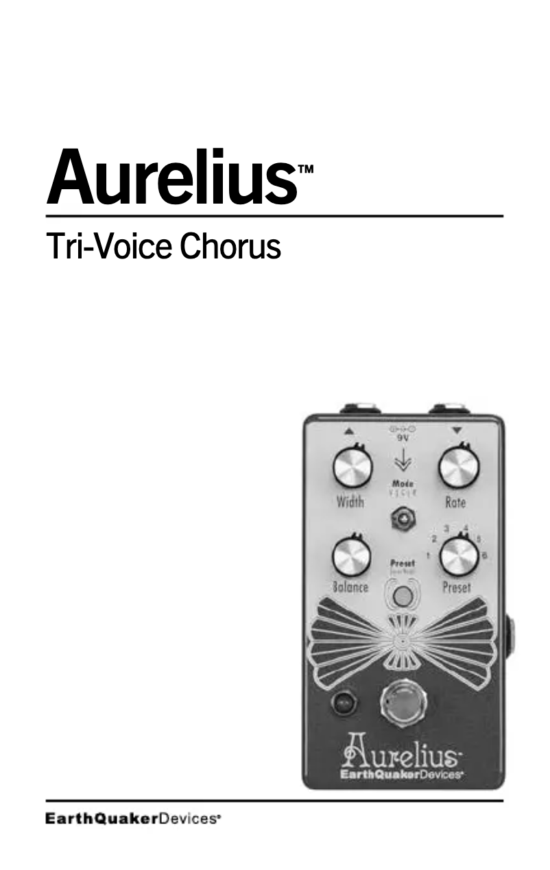 Page n°1 - Manuel utilisateur EarthQuaker Devices Aurelius