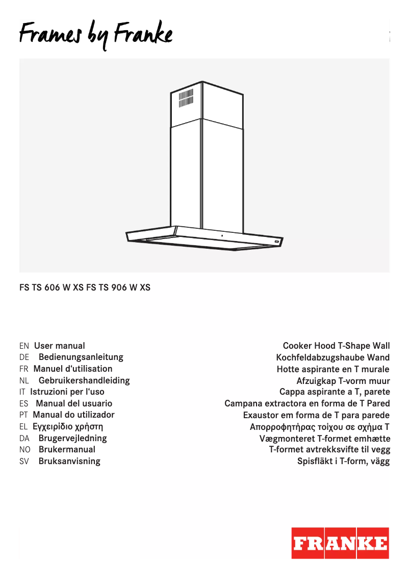 Page n°1 - Manuel utilisateur Franke FS TS 606 W XS