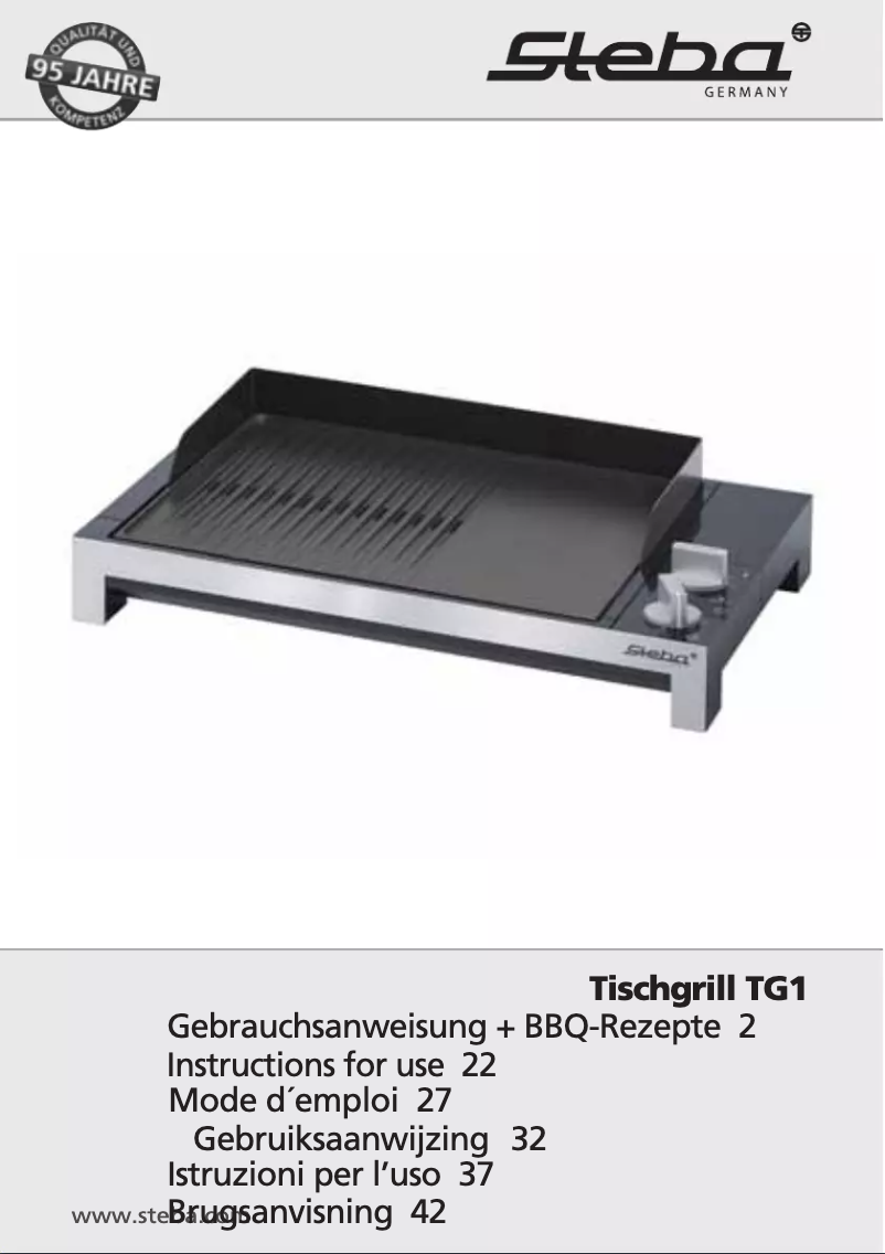 Page 1 de la notice Manuel utilisateur Steba TG 1