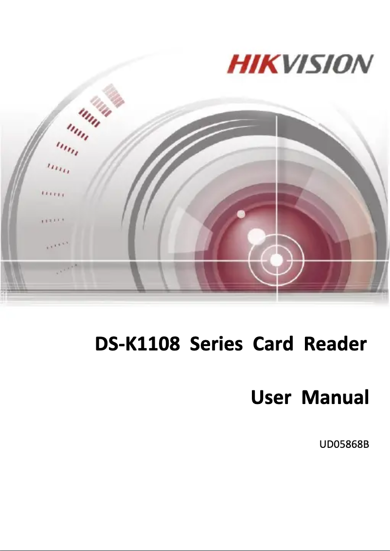Page n°1 - Manuel utilisateur Hikvision DS-K1108