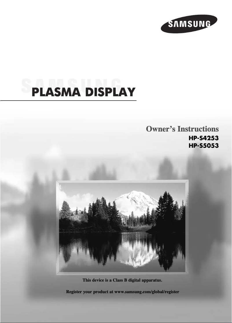 Page 1 de la notice Manuel utilisateur Samsung HP-S5053CA