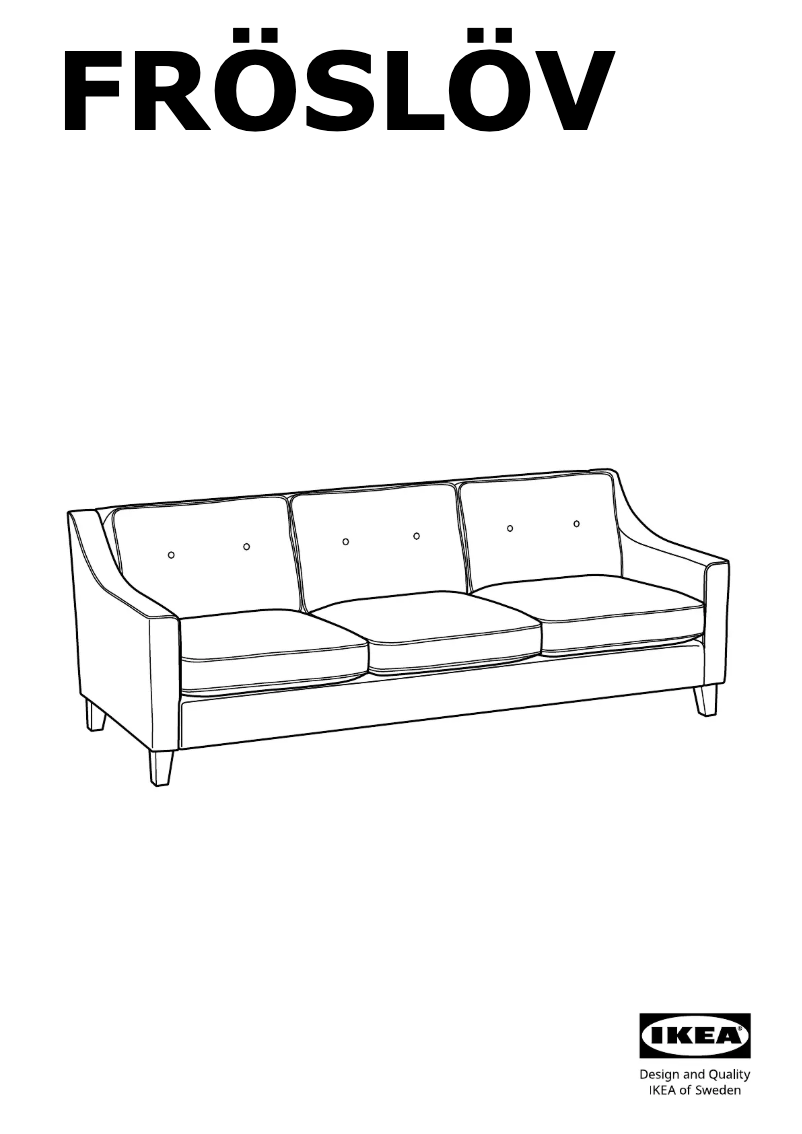 Page 1 de la notice Manuel utilisateur Ikea FRÖSLÖV 105.347.52