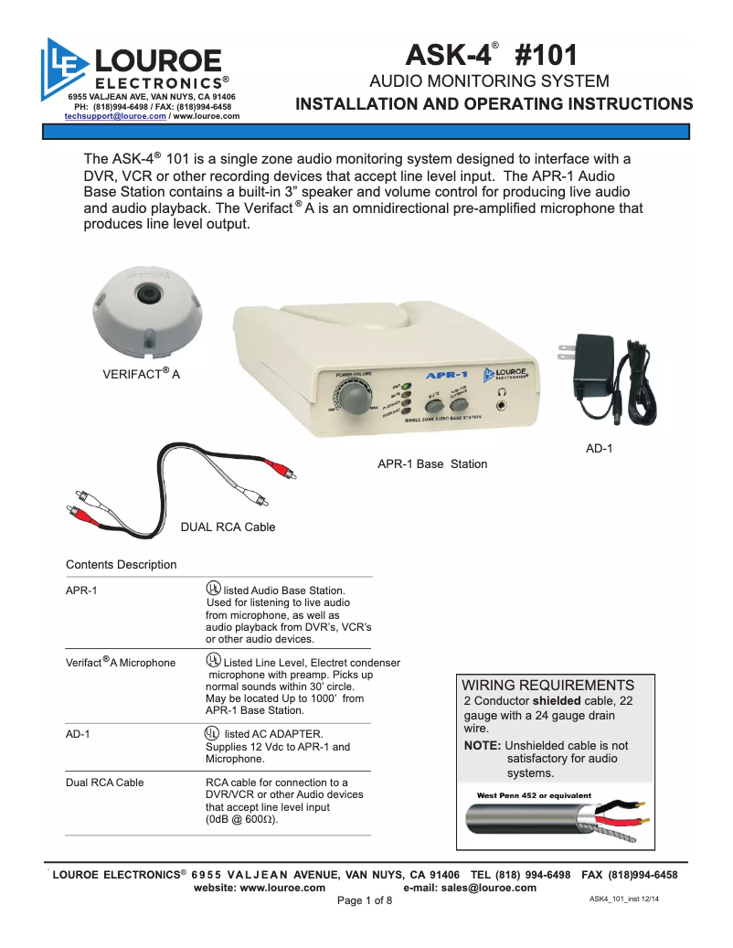 Image de la première page du manuel de l'appareil ASK-4 #101