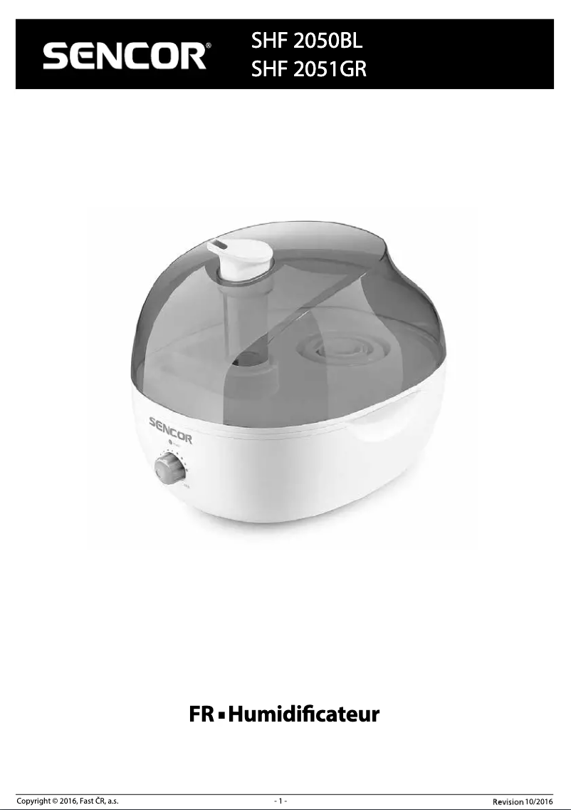Page n°1 - Manuel utilisateur Sencor SHF 2050BL