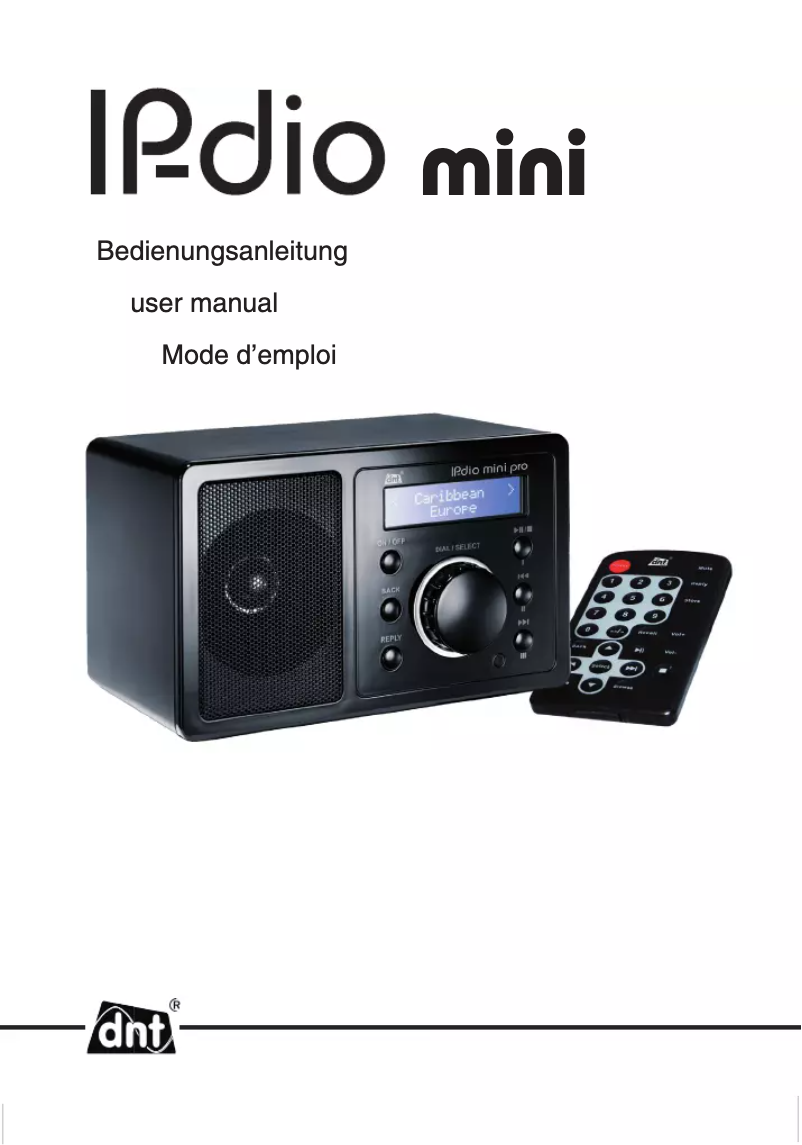 Image de la première page du manuel de l'appareil IP-Dio mini