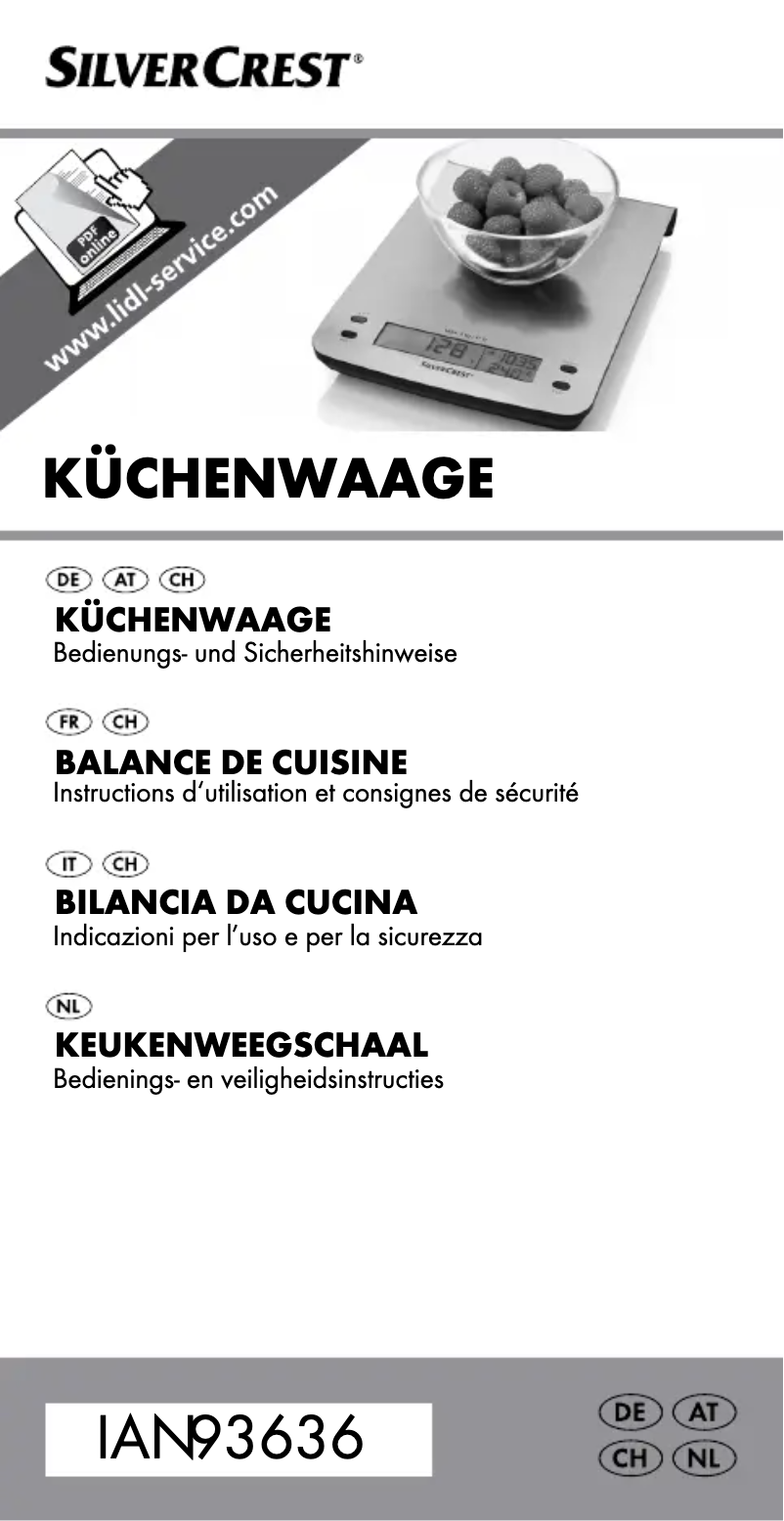 Image de la première page du manuel de l'appareil IAN 93636
