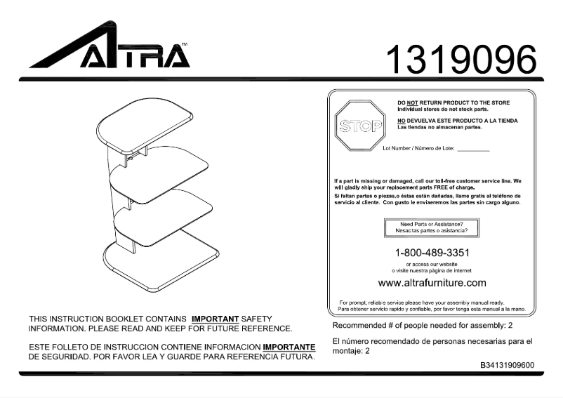 Page 1 de la notice Manuel utilisateur Altra 1319096