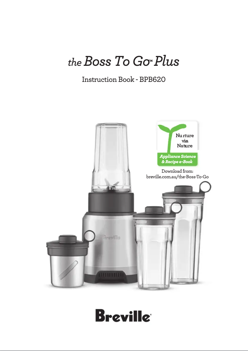 Page 1 de la notice Manuel utilisateur Breville the Boss To Go Plus BPB620
