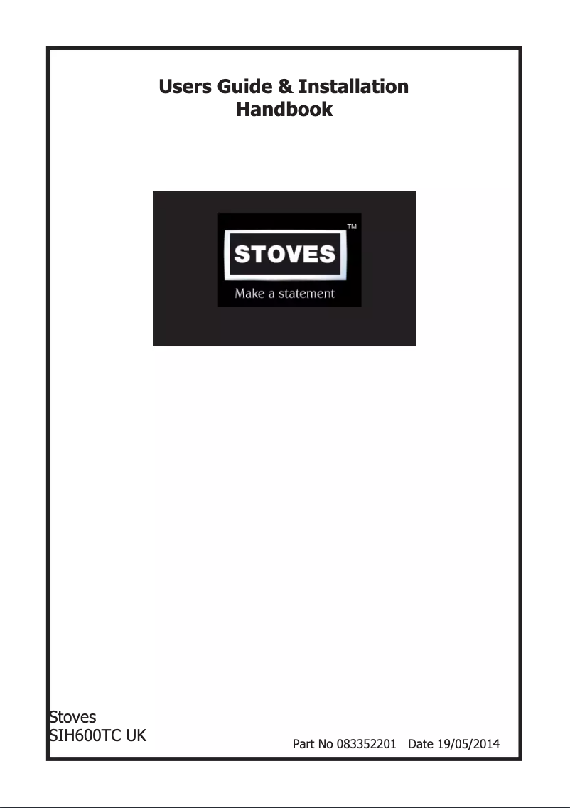 Page n°1 - Manuel utilisateur Stoves SIH600TC