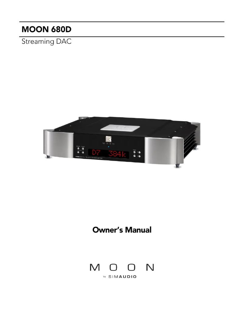 Page 1 de la notice Manuel utilisateur MOON 680D