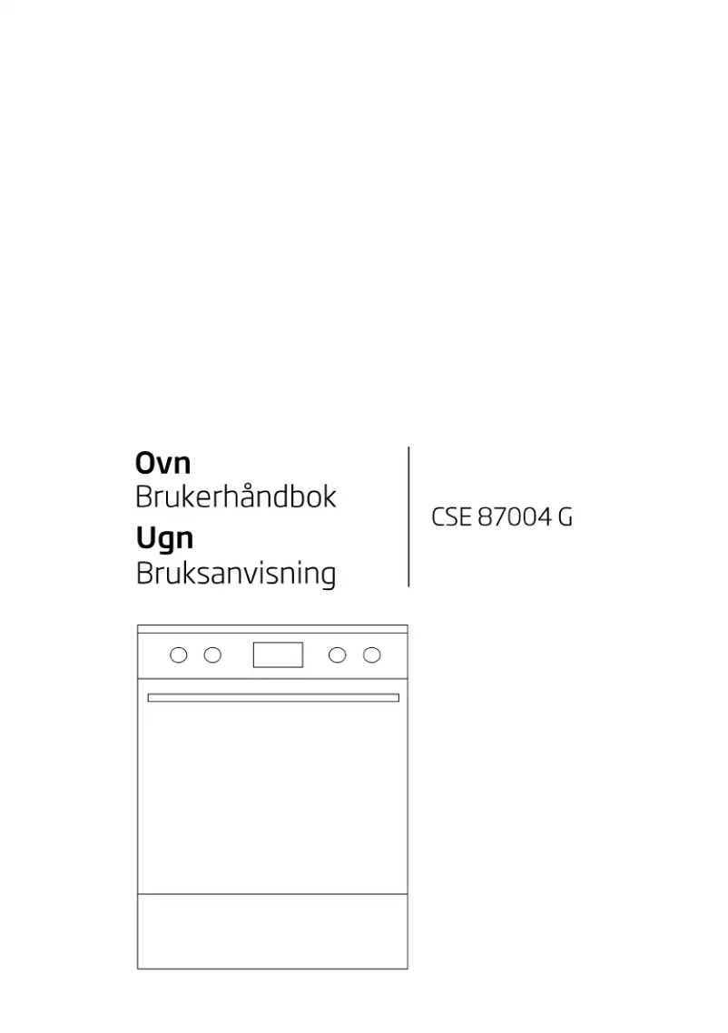 Page n°1 - Manuel utilisateur Beko CSE 87004 GW