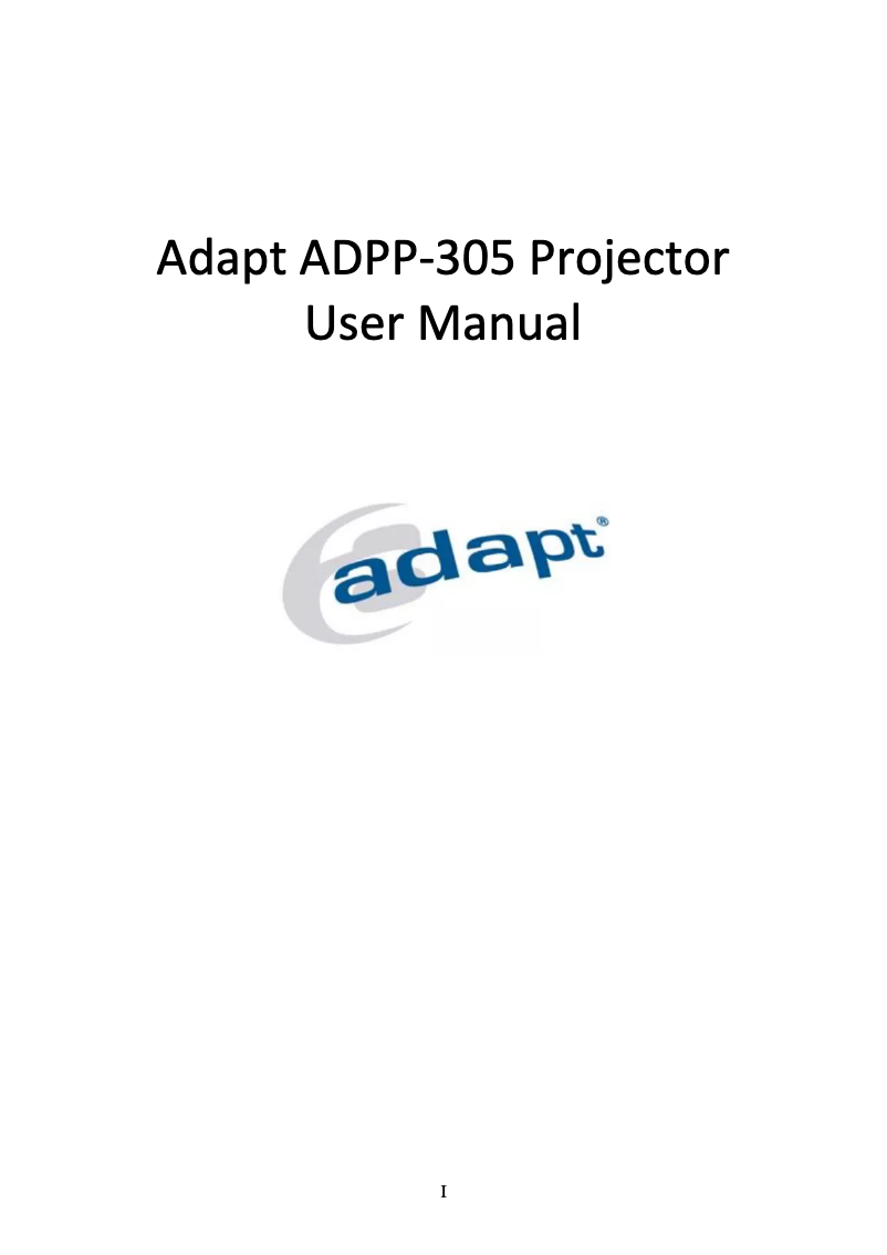 Page n°1 - Manuel utilisateur Adapt AD405490