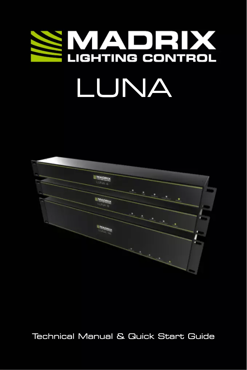 Page n°1 - Manuel utilisateur Madrix LUNA 16