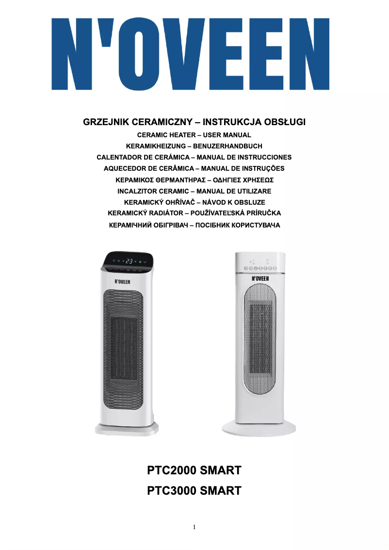 Page 1 de la notice Manuel utilisateur N'oveen PTC3000