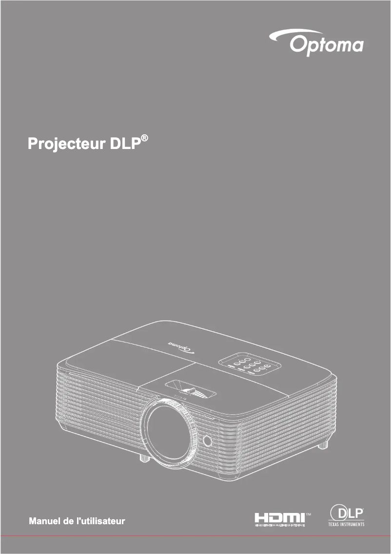 Page 1 de la notice Manuel utilisateur Optoma EH412STx