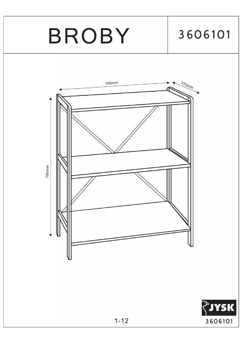 Page 1 de la notice Manuel utilisateur JYSK Broby (70x78x37)