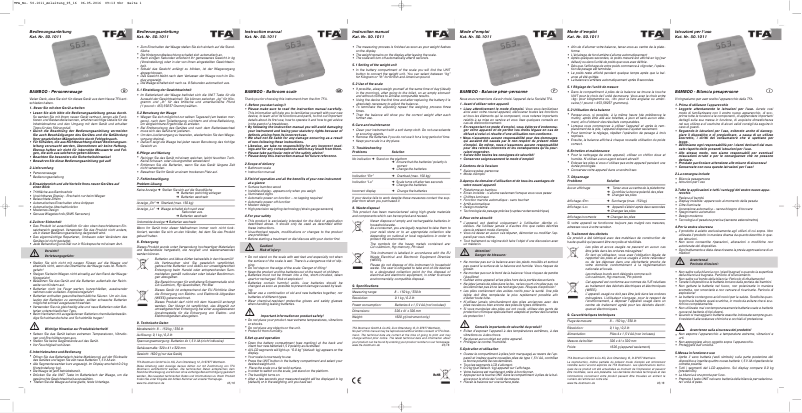 Page 1 of the manual User Manual TFA Bamboo 50.1011.26