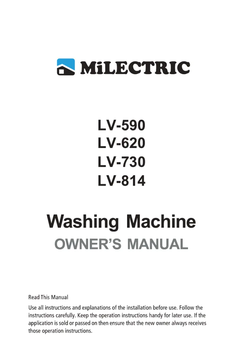 Page 1 de la notice Manuel utilisateur Milectric LV-730