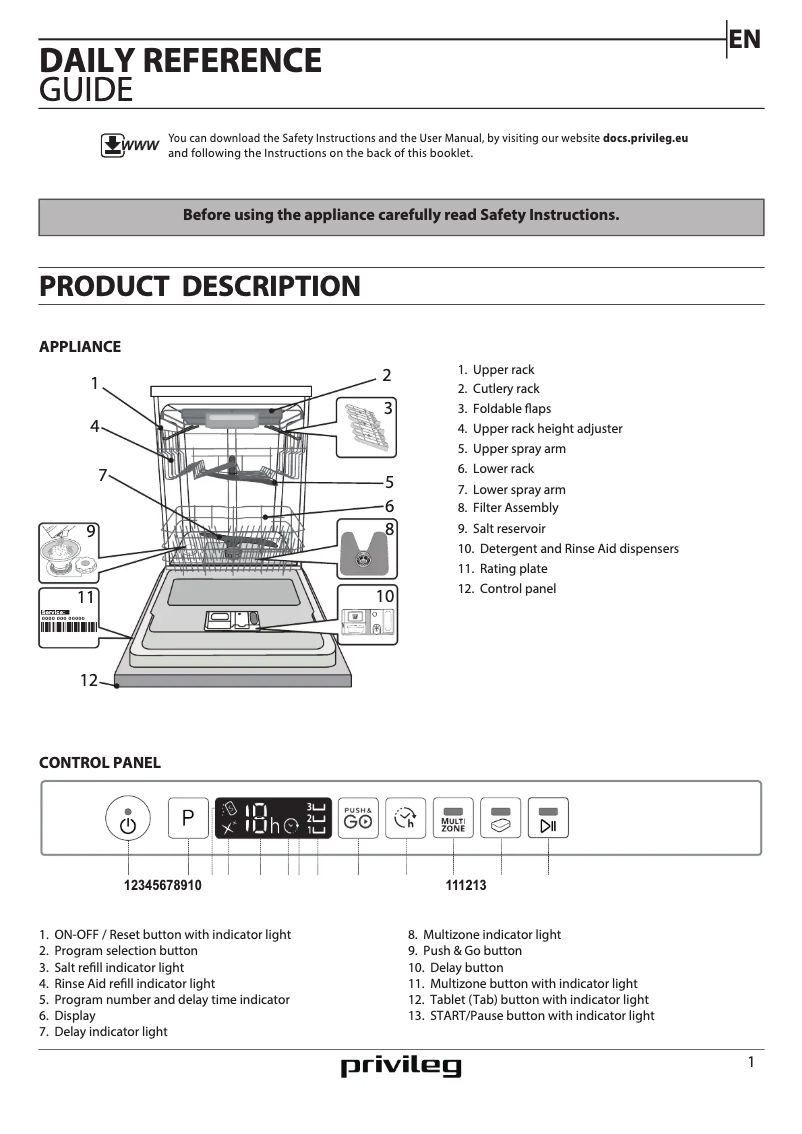 Imagen de la primera página del manual del dispositivo RIO 3T131 A FE X