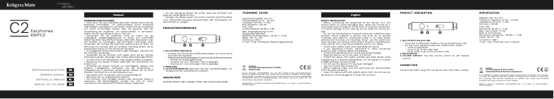 Page n°1 - Manuel utilisateur Krüger&Matz KMPC2