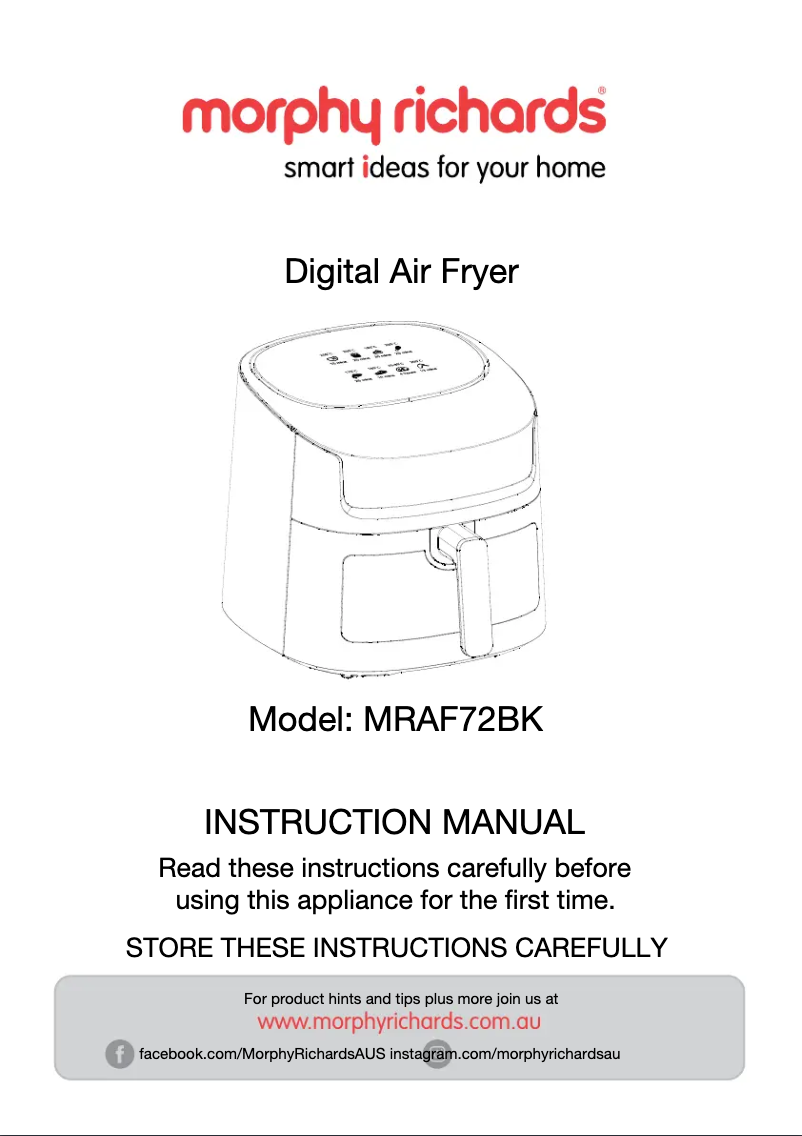 Imagen de la primera página del manual del dispositivo MRAF72BK