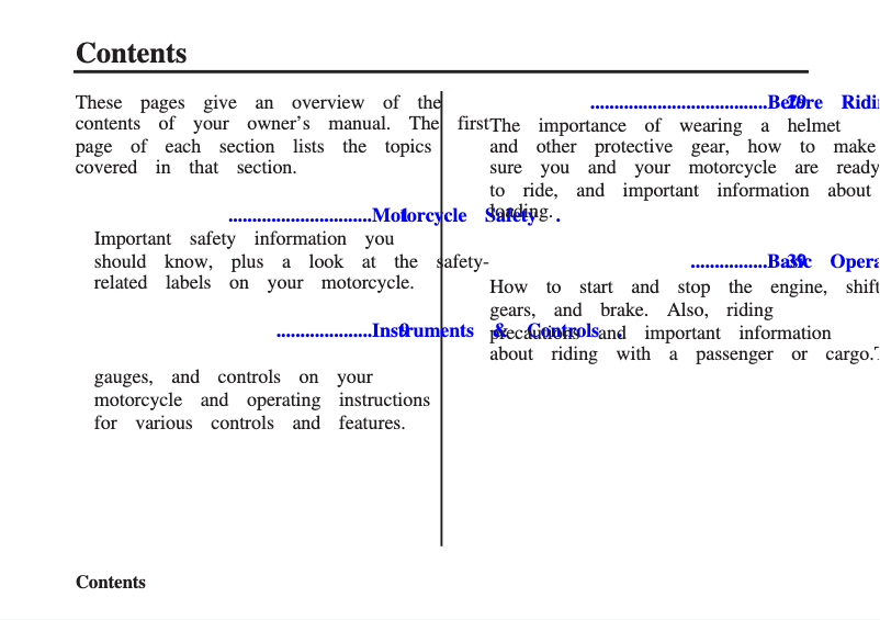 Page 1 of the manual User Manual Honda Shadow RS VT750RS (2010)