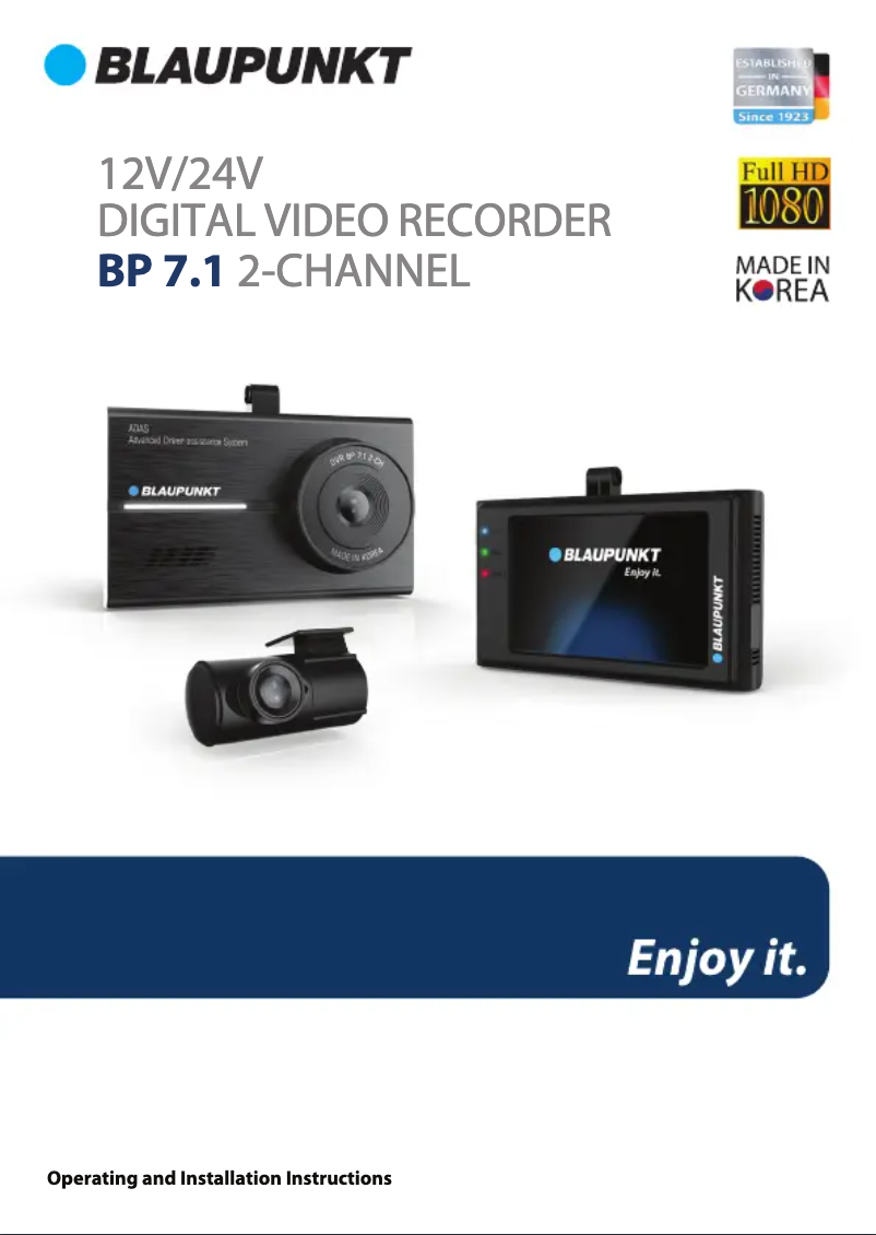 Page n°1 - Manuel utilisateur Blaupunkt BP 7.1 2-CH