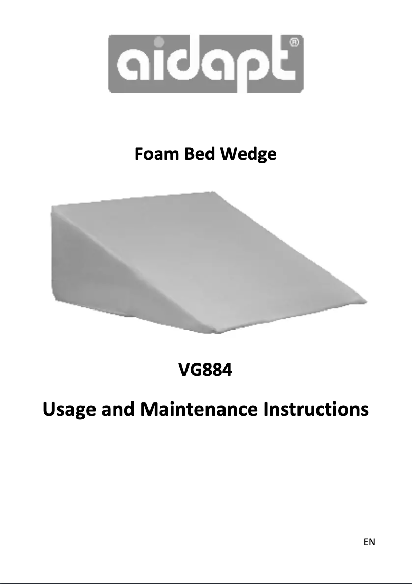 Image de la première page du manuel de l'appareil VG884