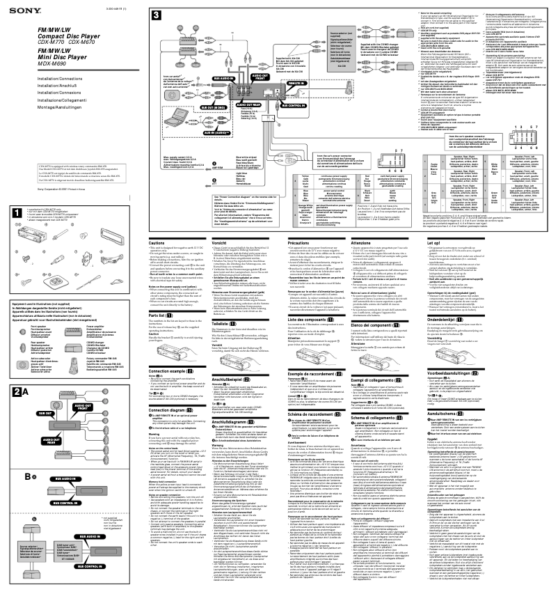 Imagen de la primera página del manual del dispositivo MDX-M690