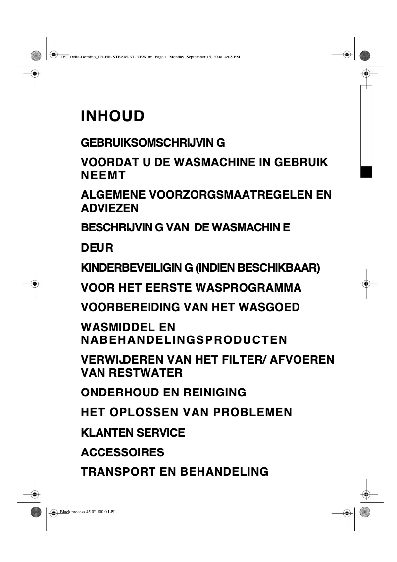Image de la première page du manuel de l'appareil WAK 4760