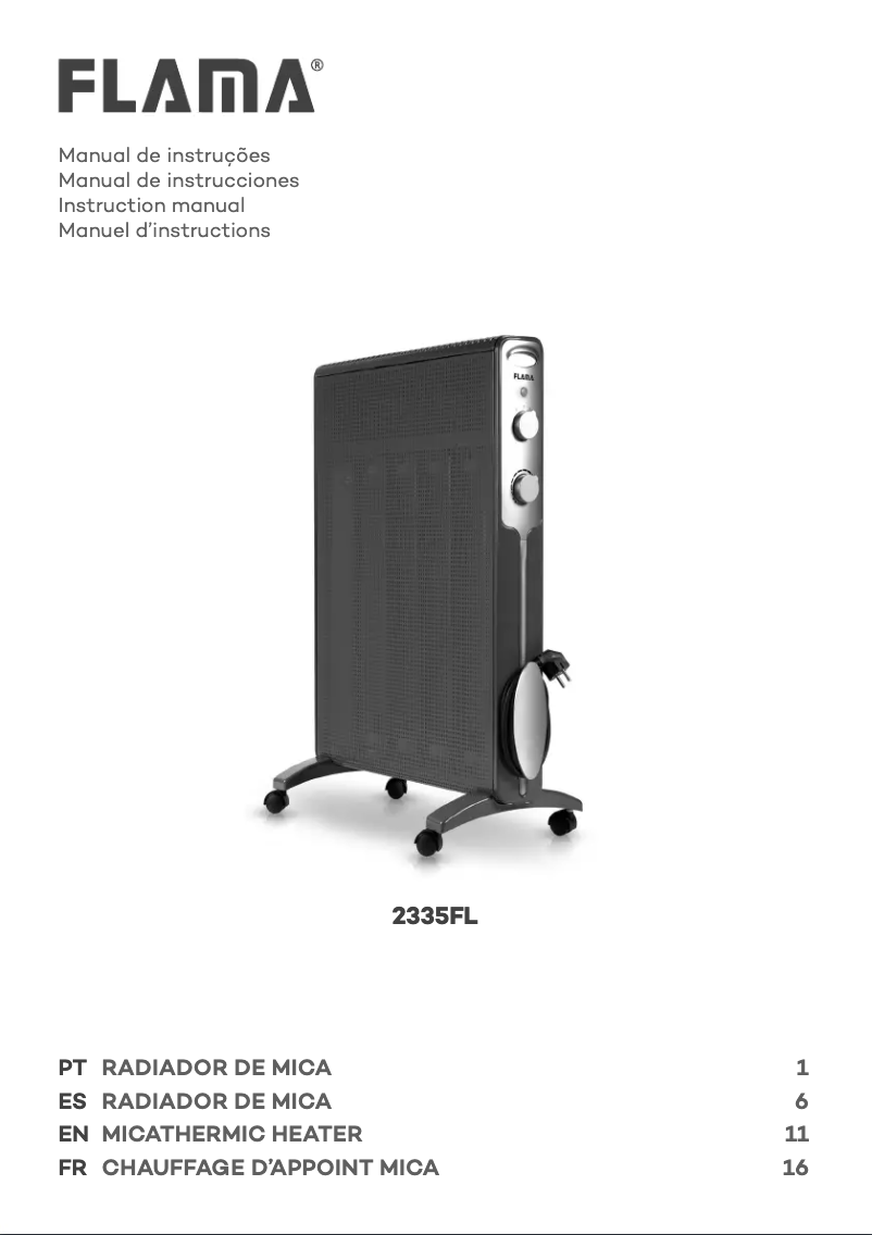 Page 1 de la notice Manuel utilisateur Flama 2335FL