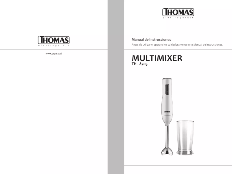 Page n°1 - Manuel utilisateur Thomas TH-8705
