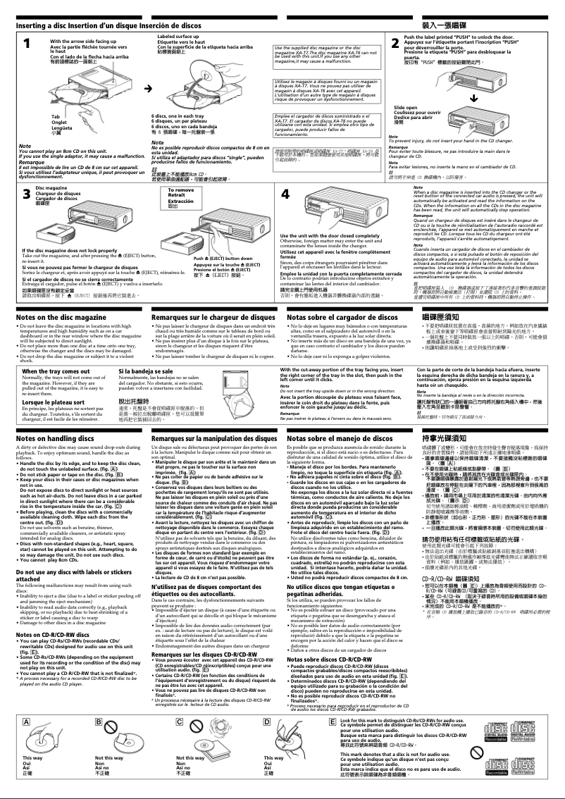 Image de la première page du manuel de l'appareil CDX-T69X