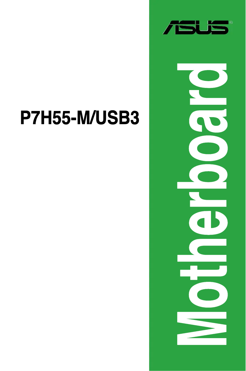 Page 1 de la notice Manuel utilisateur Asus P7H55-M/USB3